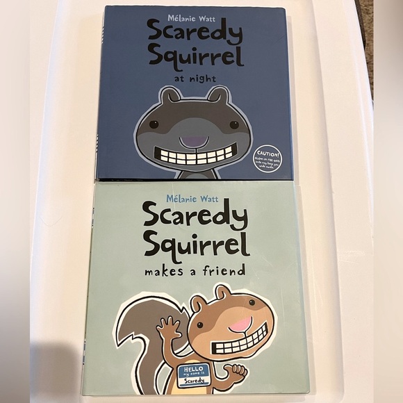 Scaredy squirrel at night Scaredy squirrel makes a friend hardback books AR - Picture 1 of 16